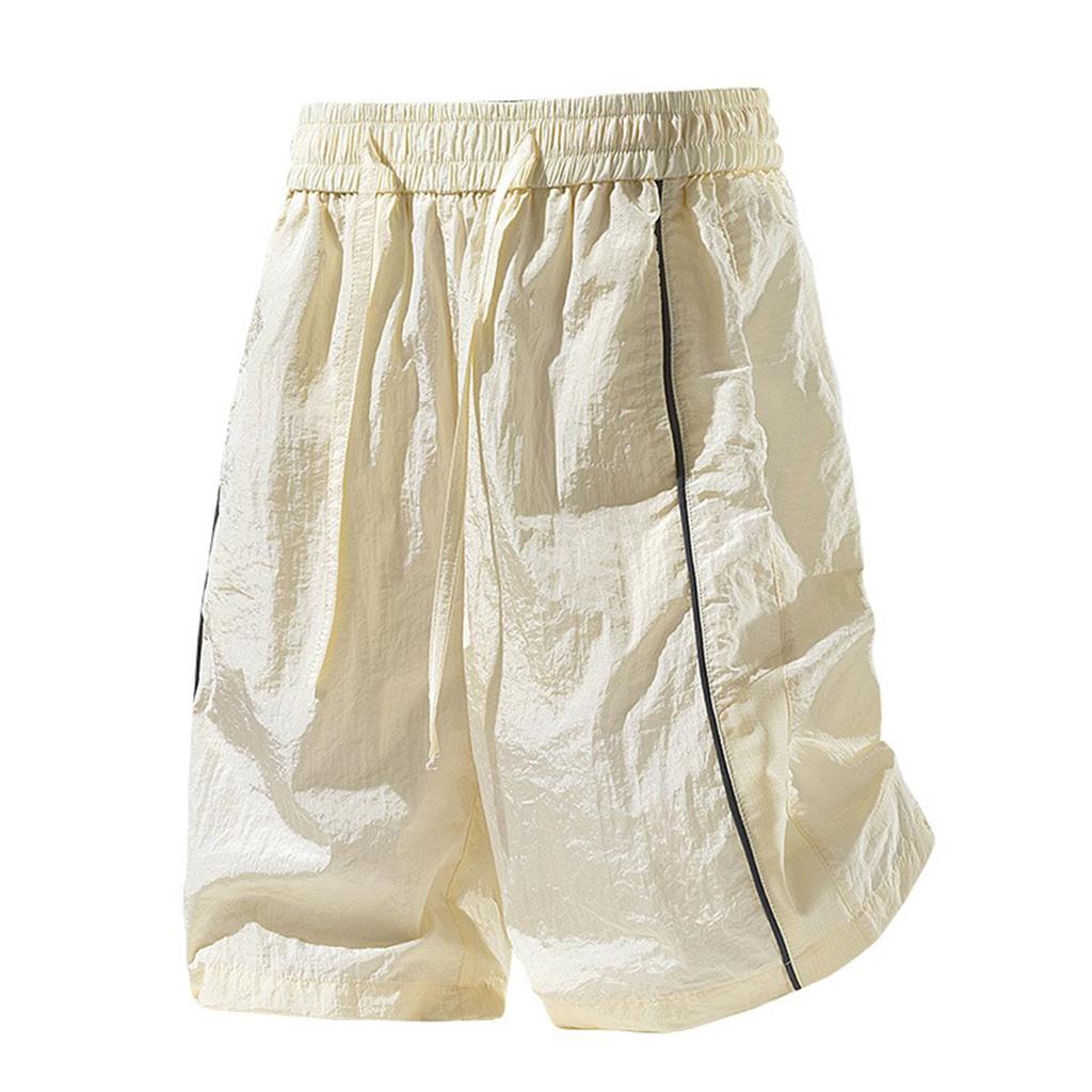Men Lightweight Outdoor Quick Dry Shorts Breathable Drawstring Elastic Waist Casual Loose Shorts for Daily Wear
