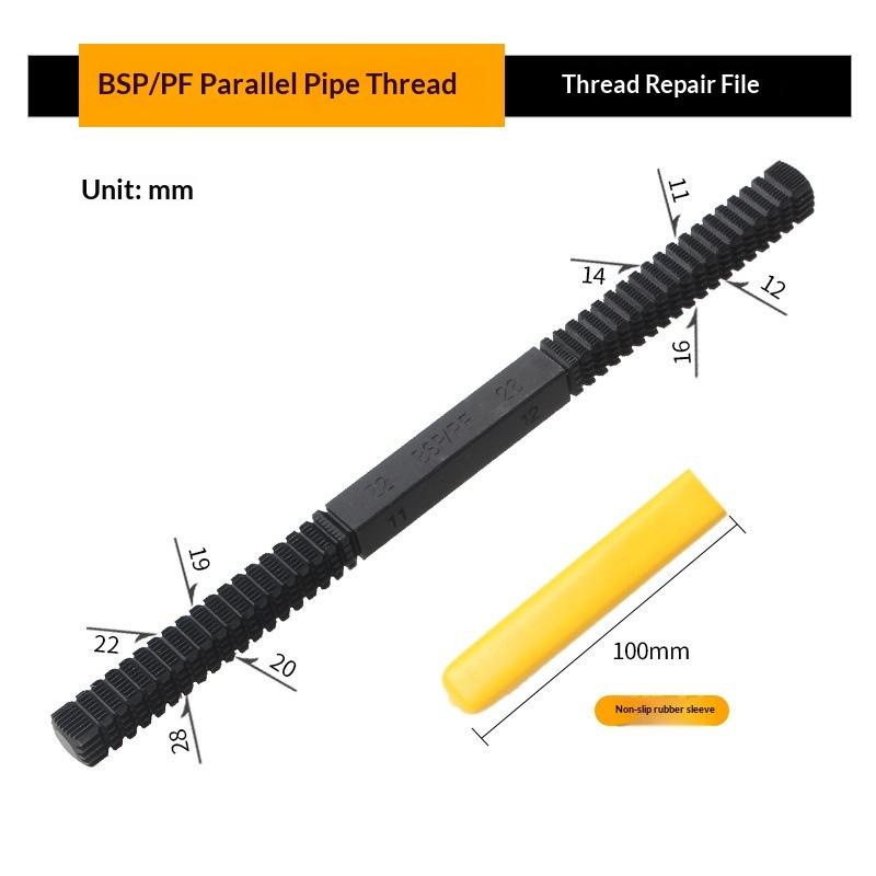 Thread Repair File Metric Thread Restoration Repair File Cleans Damaged Threads 0.75-3 Mm Pitch Metal Hardware DIY Hand Tools
