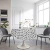 Round Tablecloth 59Inch Cotton Table Cloth Decorative Table Cover for Kitchen Dining Table Buffet Parties and Camping