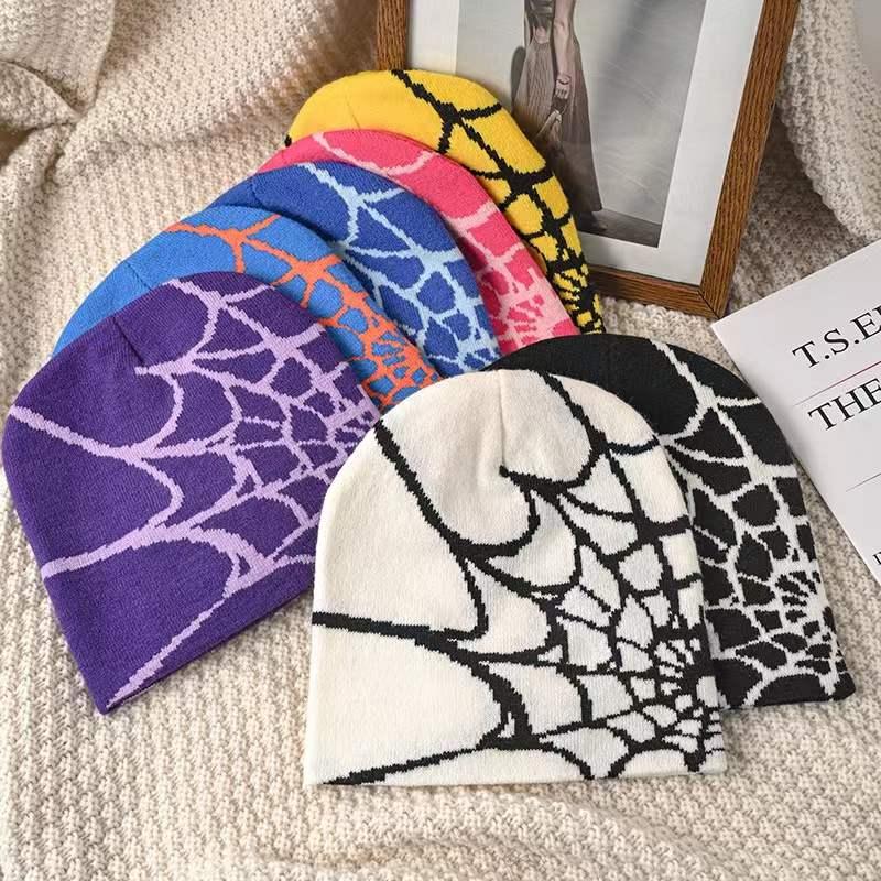 TRADE MFG Unisex Y2K Jacquard Beanie Custom Logo Winiter Cotton/Wool Knitted Hats Popular Design Solid Image Breathable