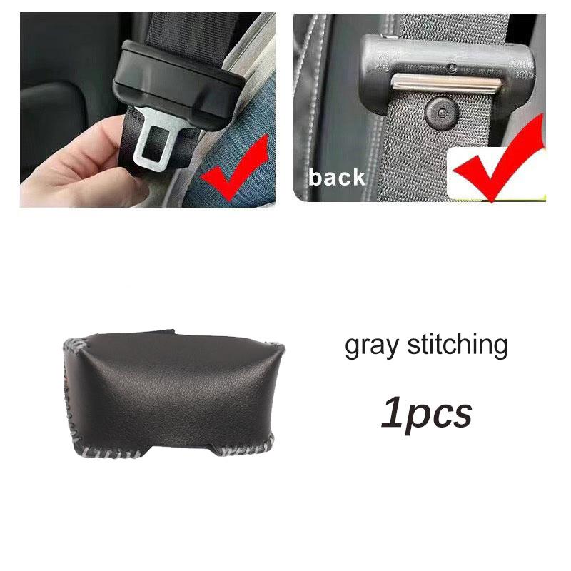 Universal Car Seat Belt Buckle Clip Protector leather Interior Button Case Anti-Scratch Cover Safety Car Accessories