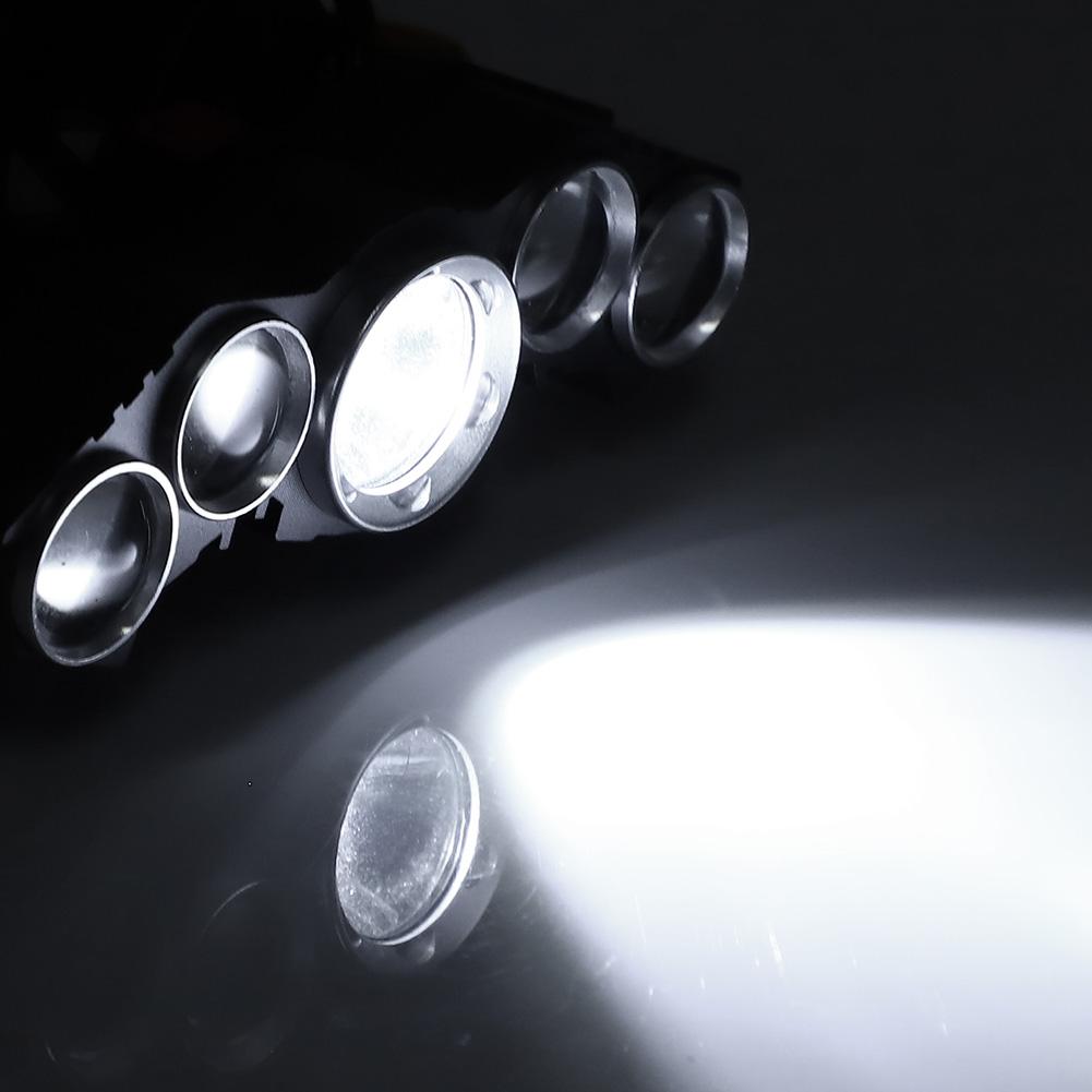 20000lm Outdoor Waterproof Five LEDs Head Lamp USB Charging Camping Running Fishing Headlight