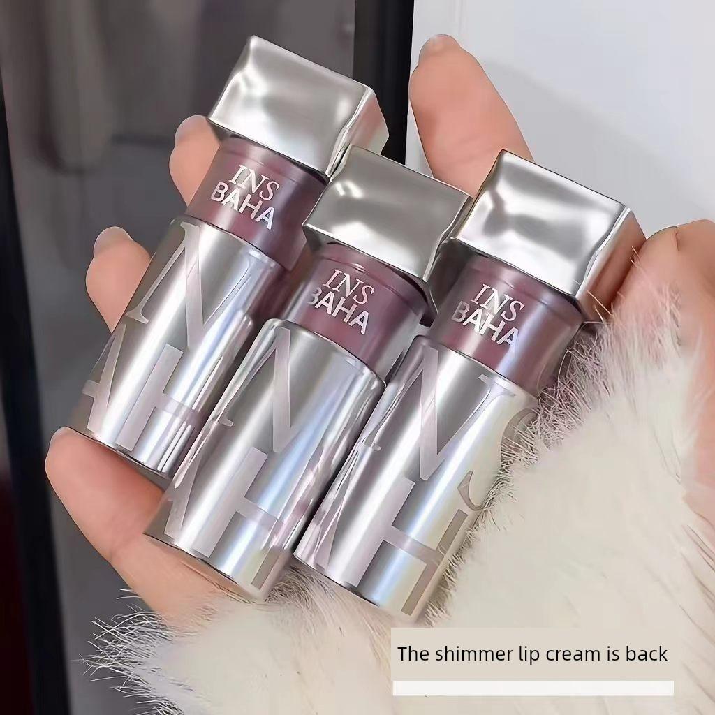 Insbaha Original Color Wave Tower Shimmer Lip Cream Lip Gloss Lipstick Sleepless Cardamom Wine-Stained Clear Berry Whitening