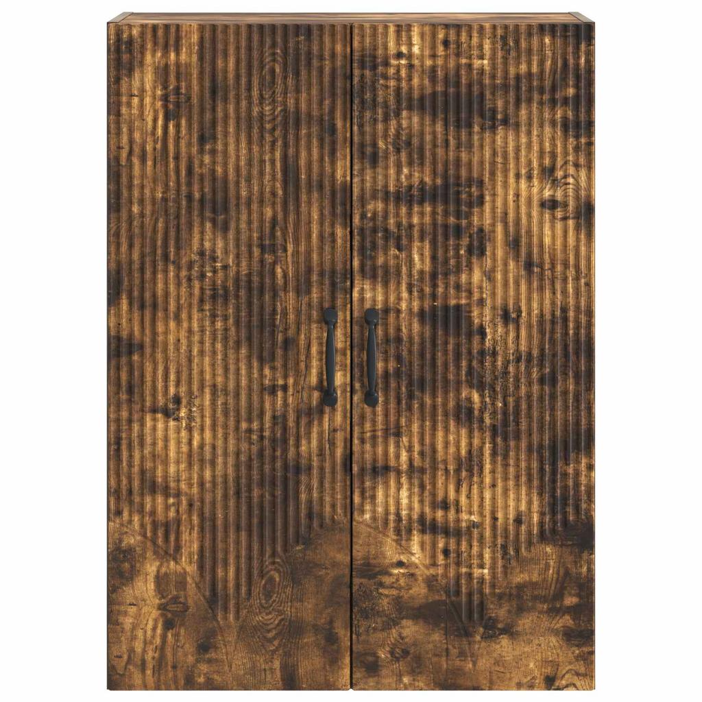 Wall Mounted Cabinet Smoked Oak Finish 66 x 34.5 x 90 cm Engineered Wood