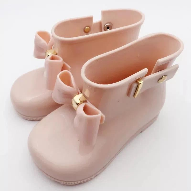 Scarpe da Pioggia per Bambini Scarpe da Acqua Antiscivolo Stivali da Pioggia con Fiocco Decorativo per Bambine Stivali da Pioggia in Gomma Cartoni Animati Quattro Stagioni