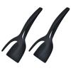 New 2 In 1 Grip Flip Spatula Tongs Egg Flipper Spatula Nylon Non Stick Coating Pancake Fish French Toast Omelet Making Tool