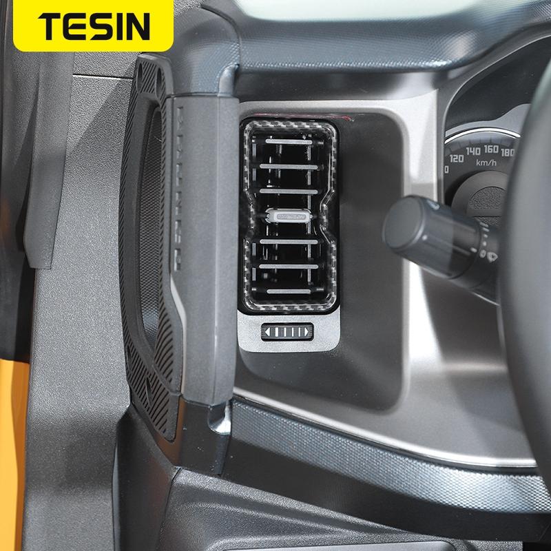TESIN ABS Car Dashboard Air Conditioning Vent Outlet Decoration Cover For Ford Bronco  2022 2023 UP Interior