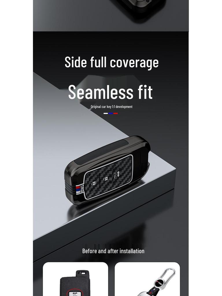 Key Cover for Toyota Land Cruiser LC300, Prado, and RAV4