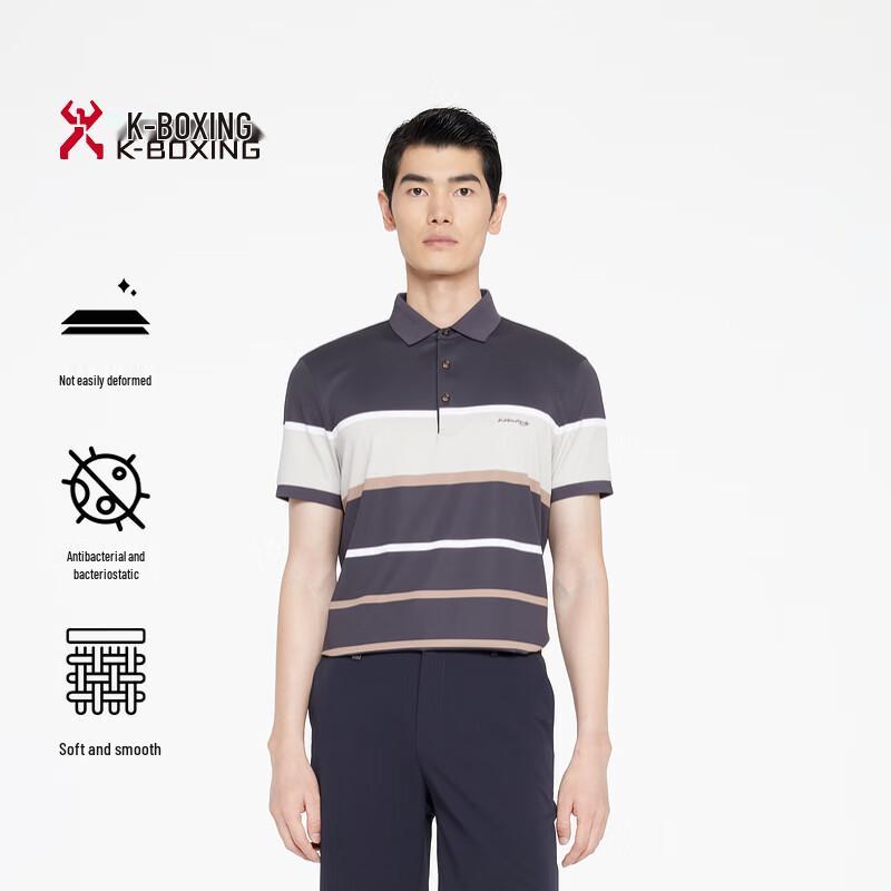 

K-Boxing Men s Anti-Bacterial Business Casual Short Sleeve T-Shirt 170/M