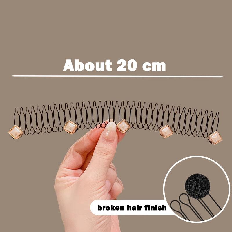 Vintage Camellia Flower Pearl Metal Long Hair Comb For Women Broken Hair Finish Headband Tool Hair Clip Fashion Hair Accessories