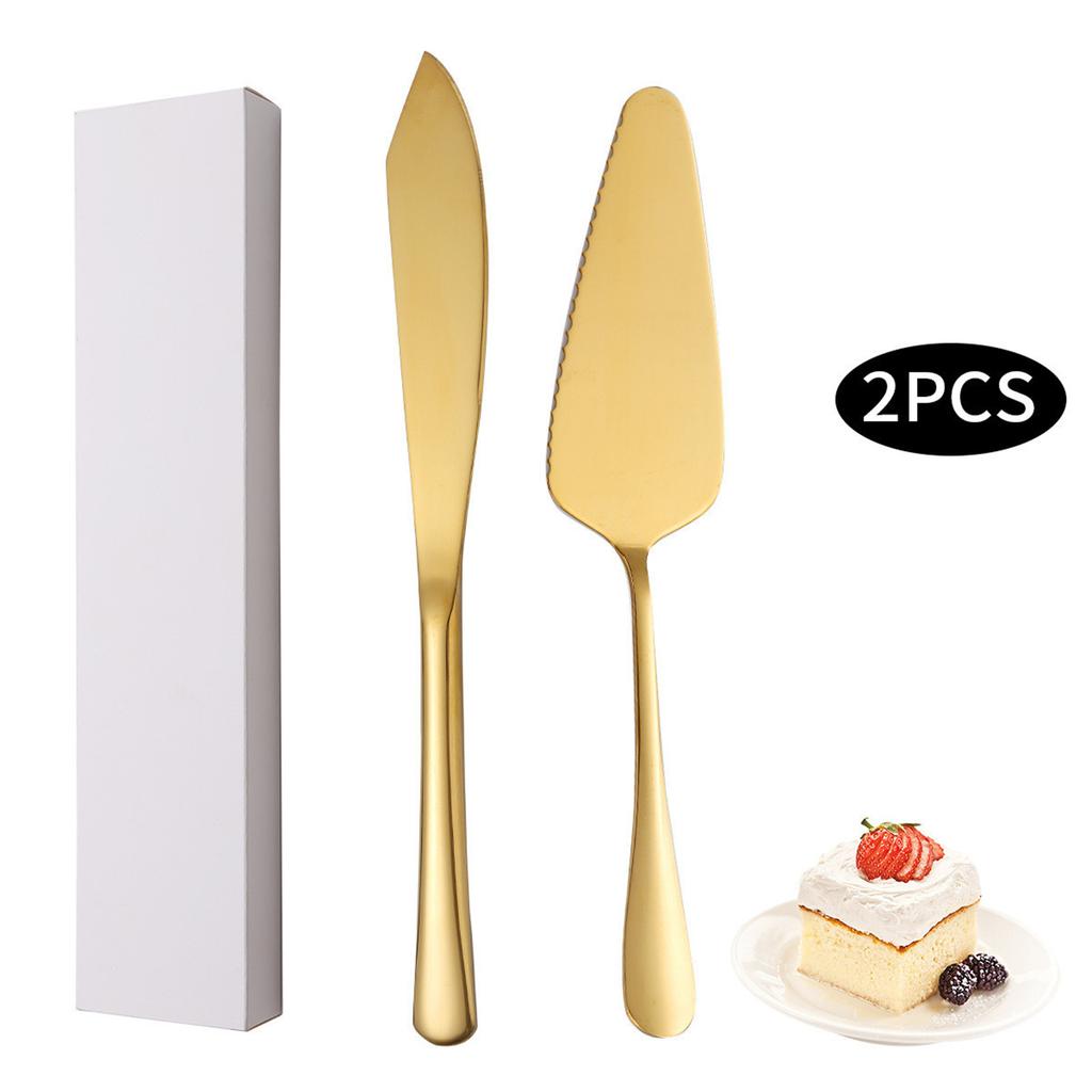 Elegant Cake Knife and Server Set Wedding Cake Cutters Pie Spatula Dessert Serving Set Pie Spatula Serving Utensil