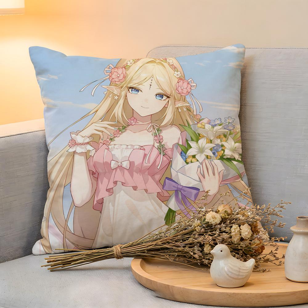 Cushion Cover  Linen SkinFriendly Soft Decorative Case For Sofa Home Decor WWuthering Waves Cartethyia Anime Game Pillow cover