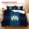 Olympique De Marseille Pattern Bedding Quilt Set  Home Decoration  Gift (1 * Duvet Cover + 2 * Pillowcase  Without Core)