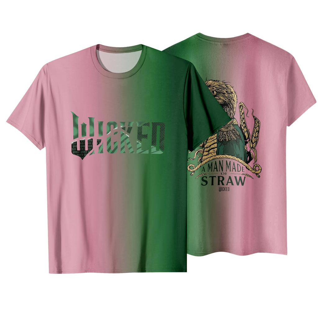 Fashionable Round Neck Short Sleeve Work Clothes Printed Tops For Womens Summer Tops