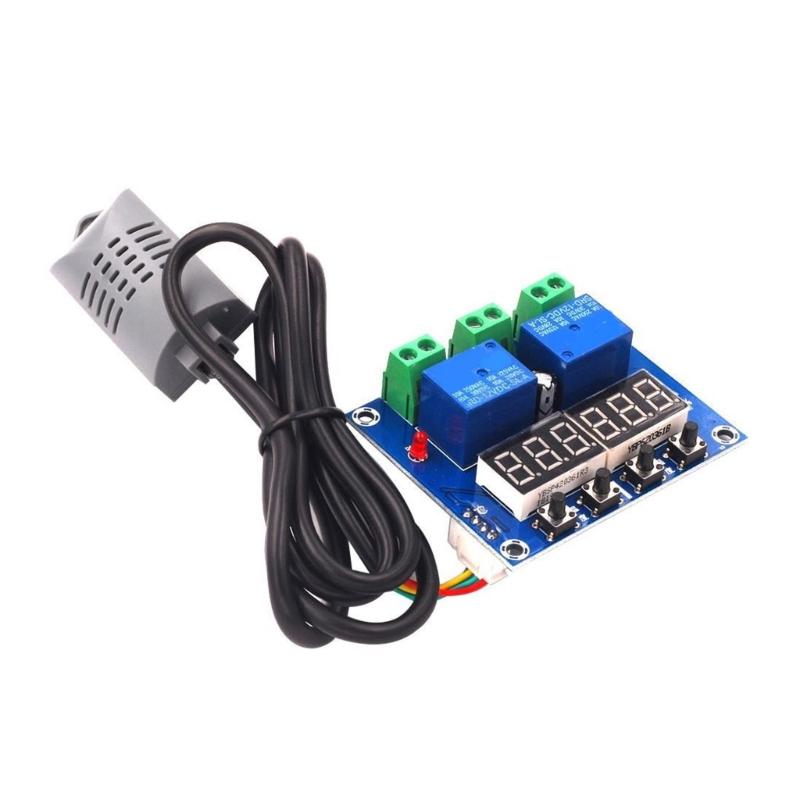 

DC12V Thermostat Module High Accuracy Digital Display Thermometers Hygrometer Control Module Board with Indicator Light 1