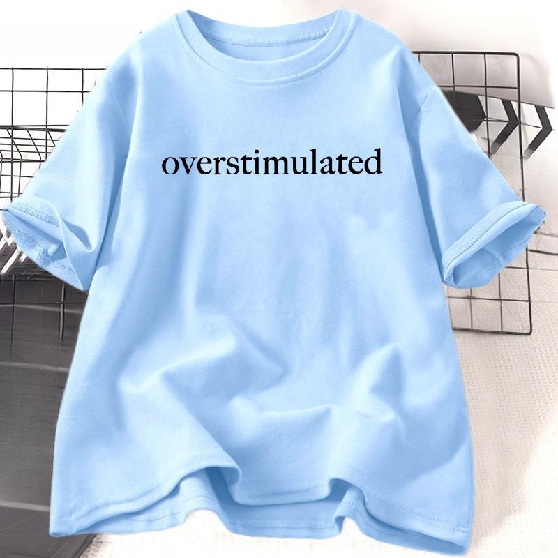 Overstimulated T Shirt for Mom Cowboy Frog Unhinged Tshirt Weirdcore Clothing Funny TShirt Casual Loose Tshirts for Unisex Women
