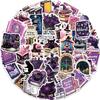 50PCS Purple Pack Bookish Stickers for Notebook Luggage Skateboard Decoration Graffiti Decals Cool Decals