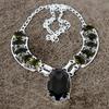 Smoky Topaz Gemstone Handmade 925 Sterling Silver Jewelry Necklace 18" KKG-440