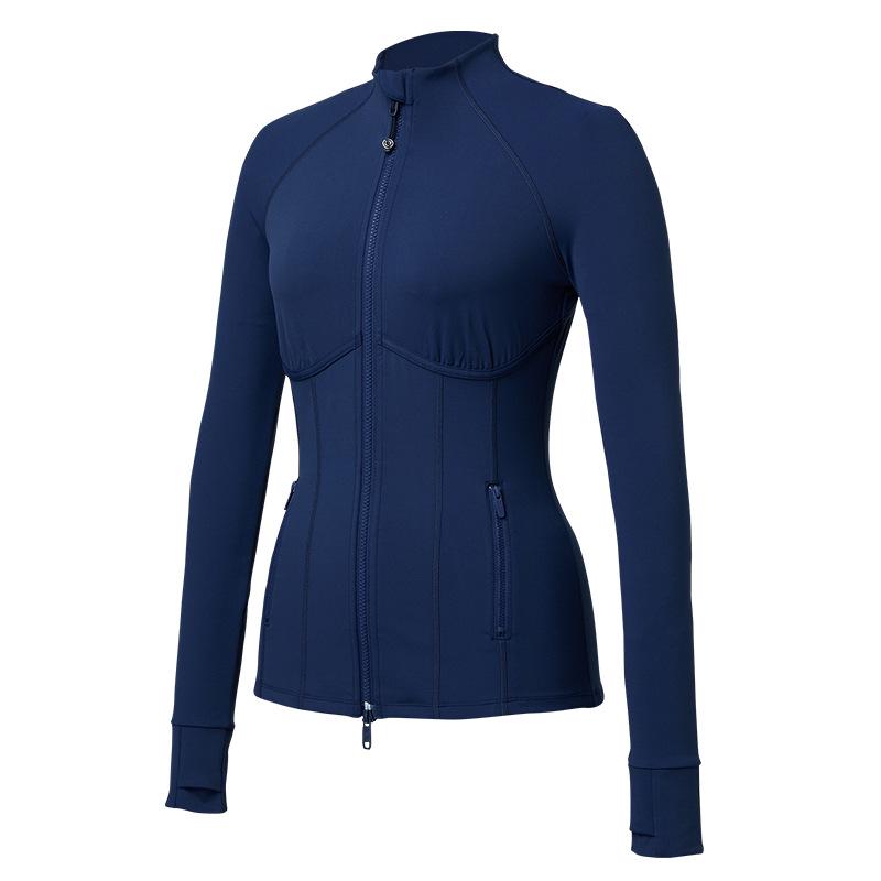 Женская спортивная куртка для йоги с воротником-стойкой, облегающая, быстросохнущая XL