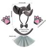 Tier Kostümset Zubehör Elefantenkostüm Set mit Elefantenohren Stirnband Fliege Schwanz Tutu Handschuhe 1/3/4/5Stk.