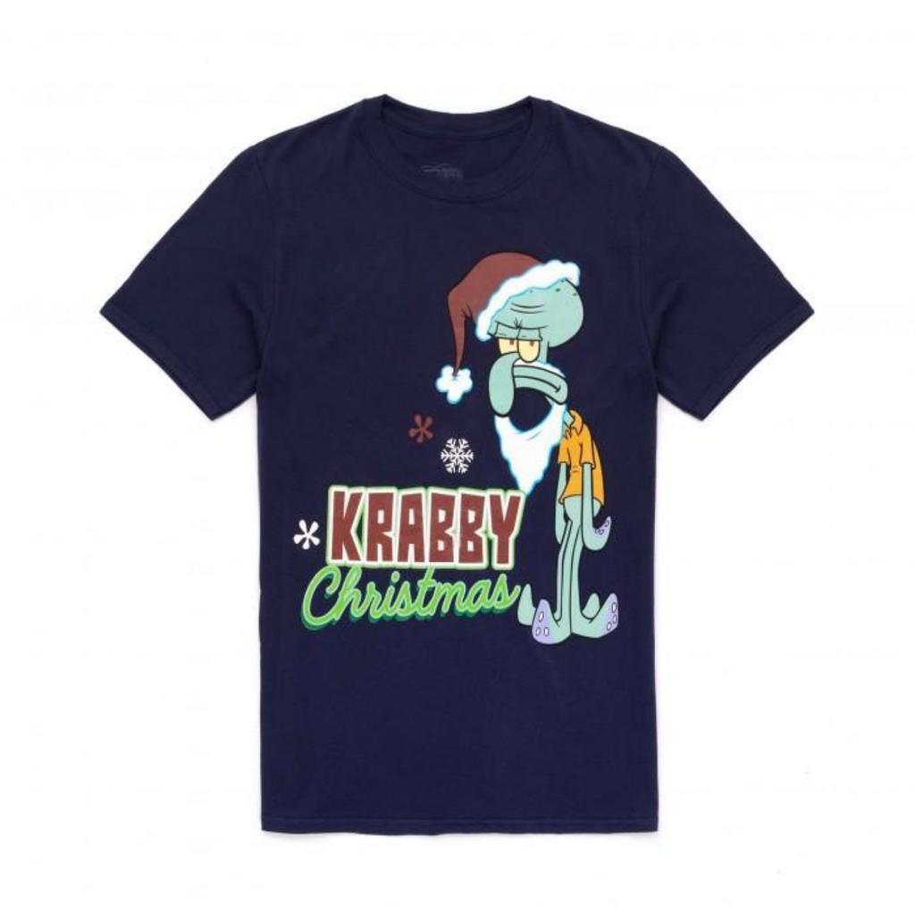 SpongeBob SquarePants Mens Squidward Christmas T-Shirt