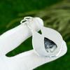 925 Silver Pear Maligano Jasper Stone Mother Bezel Anniversary Pendant Jewelry