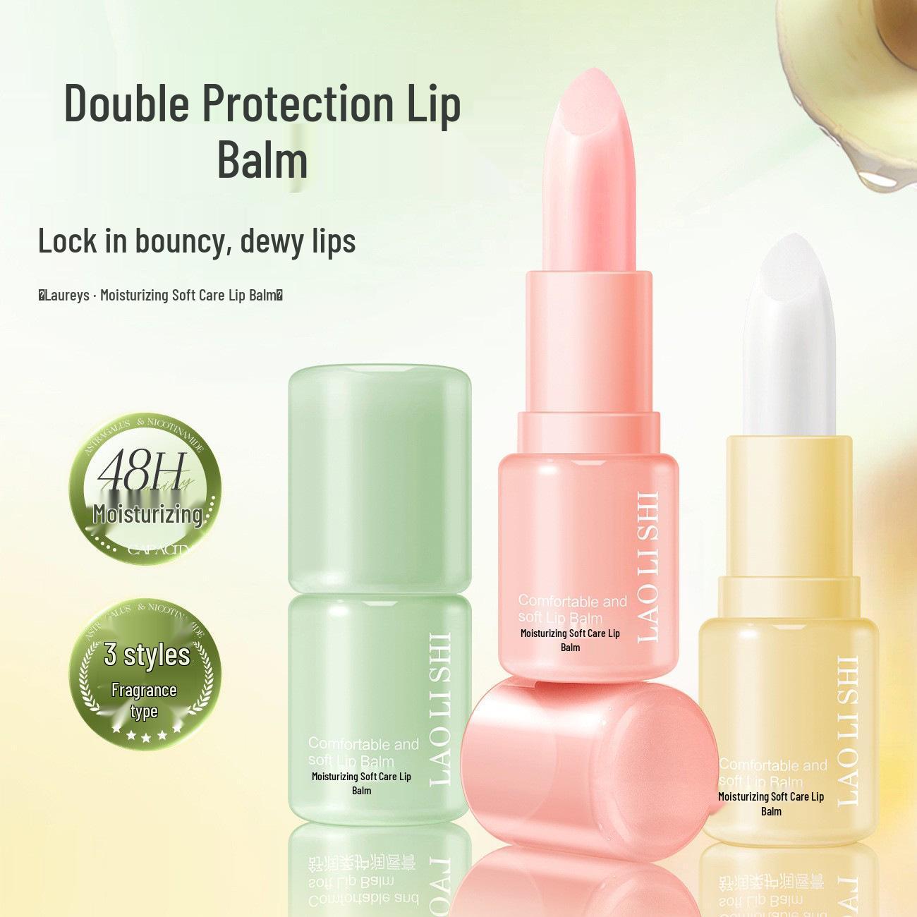 La Roche-Posay Double Protection Soothing Lip Balm - Hydrating, Anti-Chapping, Fruit Scent 3.5g avocado