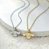 Kawaii Cinnamoroll Dog Pendant Necklace - Trendy Stainless Steel Cartoon Jewelry