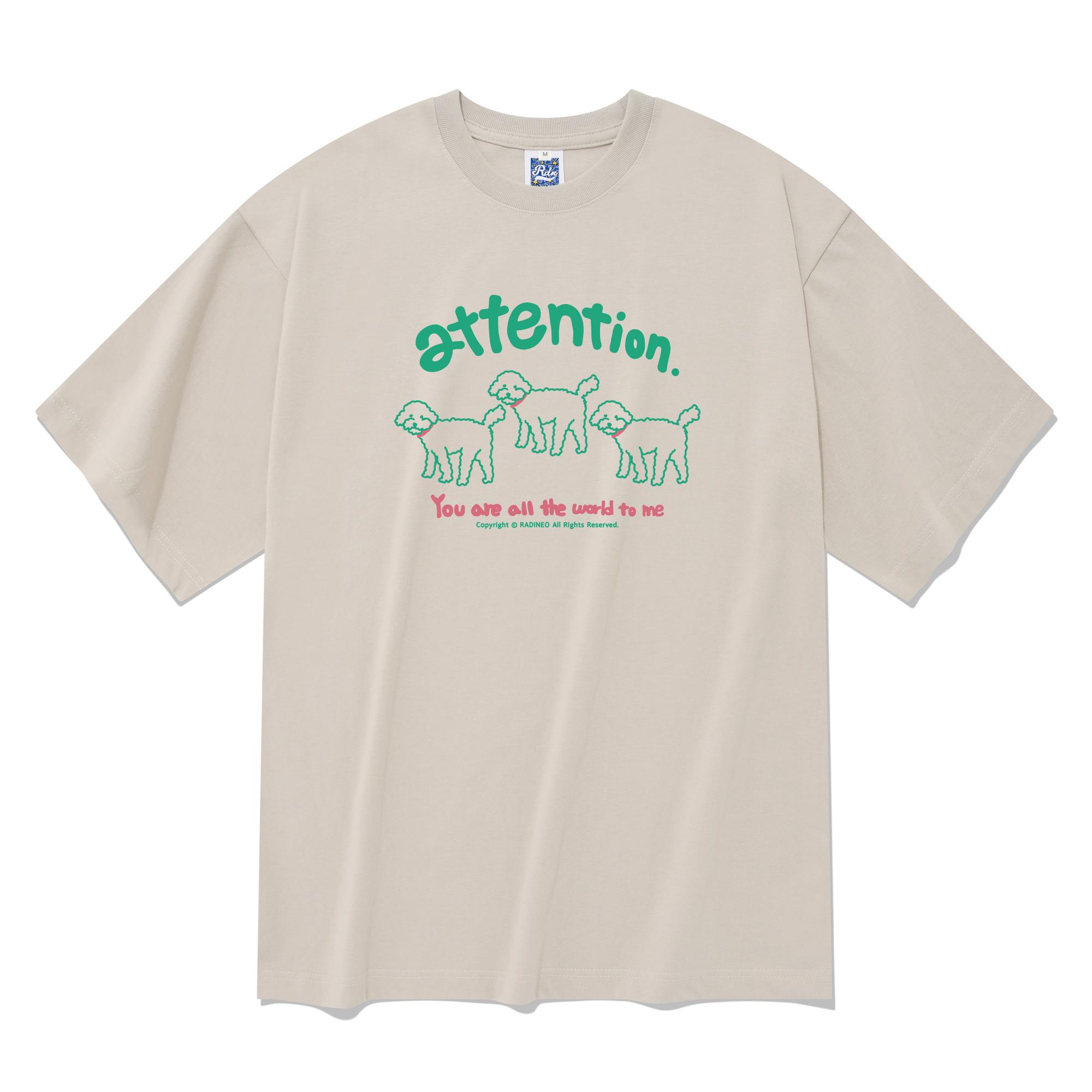 Radineo Attention Short Sleeve T-Shirt Beige L