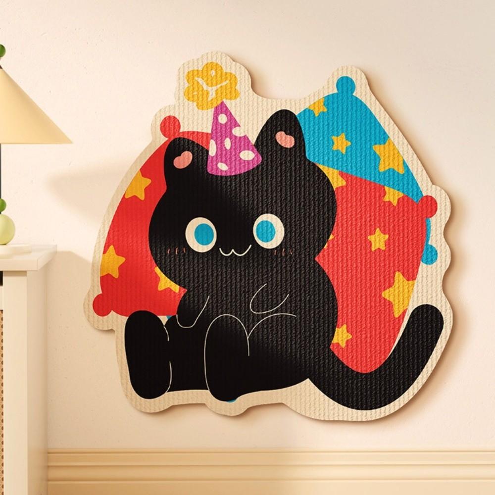 Felt Cat Scratcher Cartoon Scratching Pad Self-adhesive Cat Scratch Sticker  for Couch Walls