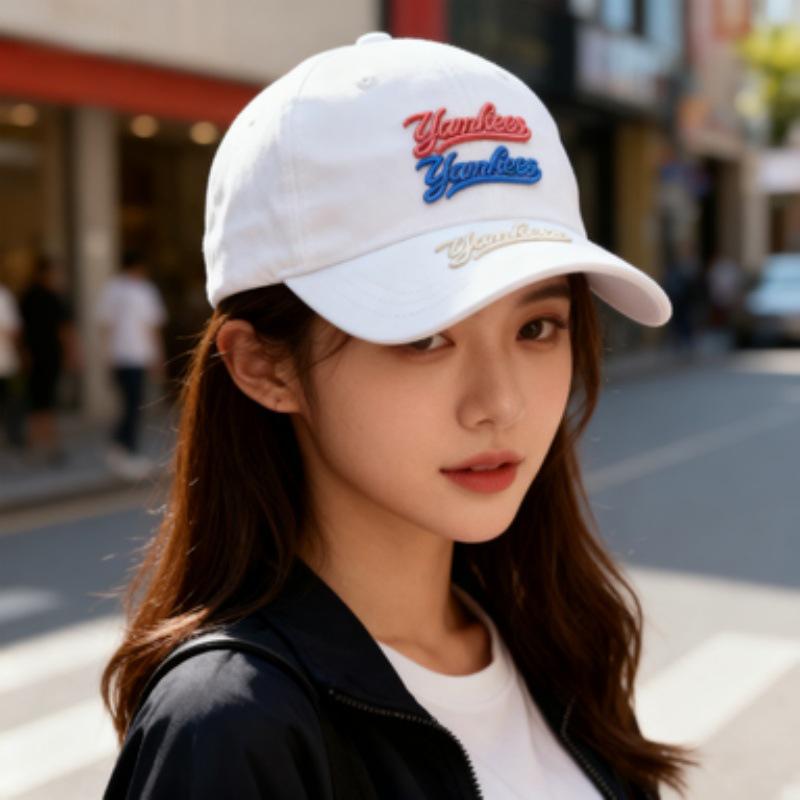 Adjustable NY College Style Baseball Cap for Adults - Unisex, Simple, Versatile Duckbill Design