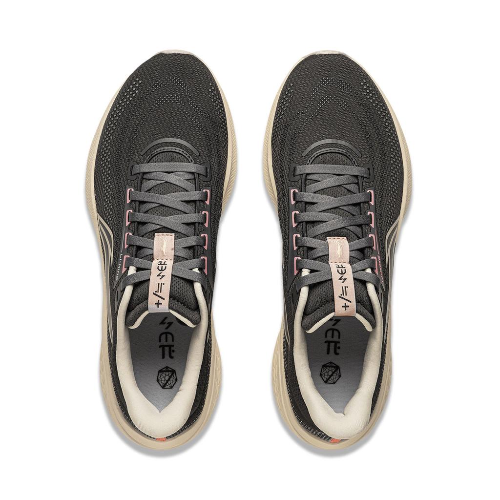 New LINING Red Hare 7 Running Shoes Women's Low Top Obsidian Gray ARPU008-3