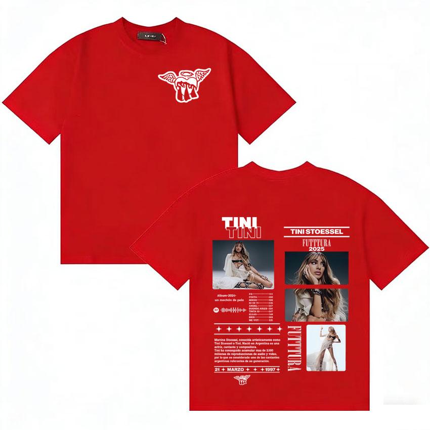 

Singer TINI STOESSEL Futtura Harajuku Merch Tee Shirts Unisexs Women Short Sleeve Tshirts Fashion Streetwear ONeck Cotton Tshirt S