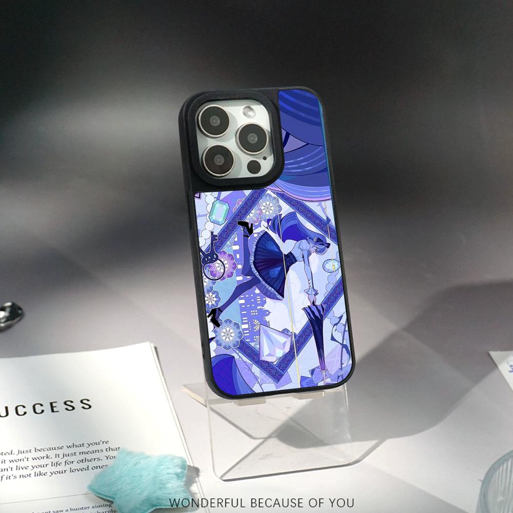 

Крутой чехол для телефона с рисунком игровой девушки Vivian для iPhone 17 16 e 15 14 13 12 Pro Max Защитный чехол из овчины с серебристым краем iPhone 13 Pro