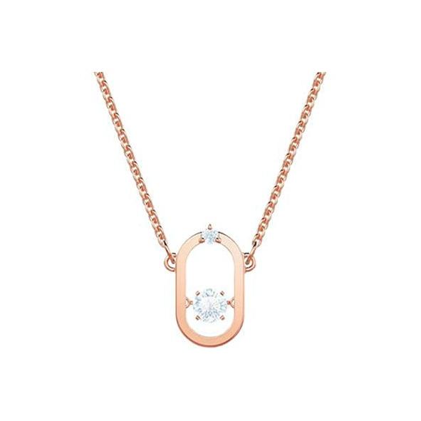 

Swarovski Una Sparkling Dance Series Oval Crystal Pendant Necklace Women necklace Rose-Gold 5468084 Box (Random Color)