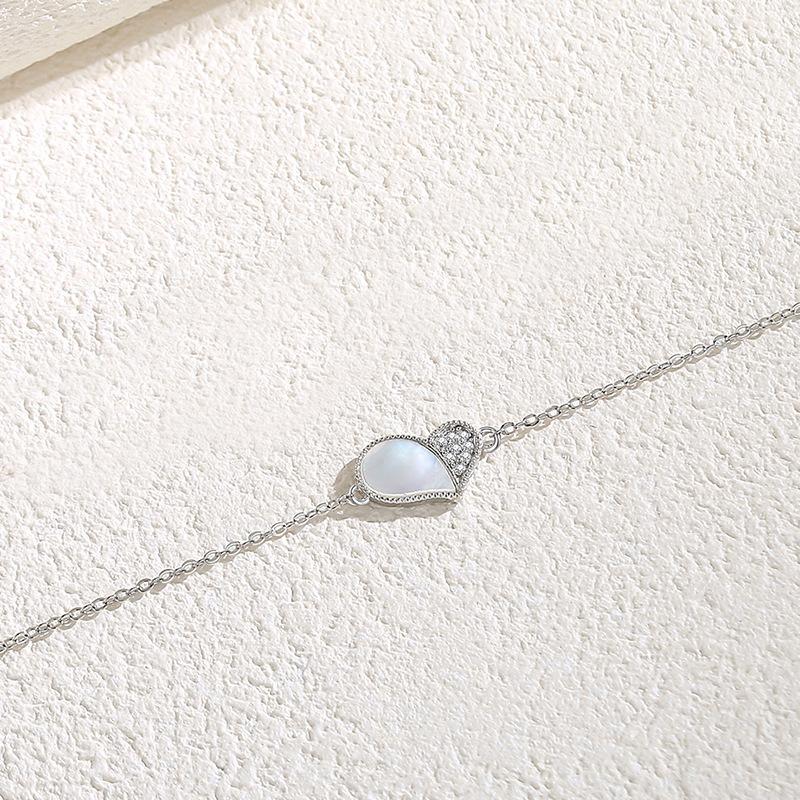 Tancise 925 Sterling Silber Zirkon Armband Schmuck Geometrische Perlenkette Gliederarmbänder Mode Feines Hochzeitsgeschenk für Freundin Frauen