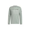 City Escape Long Sleeve Graphic Tee Silver Green Men Streetwear H49662