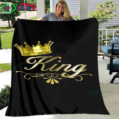 Cozy Flannel Throw Blanket for King Queen Bed Sofa Bath Portable Decor Gift for Adults and Kids