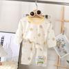 Children'S Pajamas, Pajamas, Summer Boys And Girls Tencel Lyocell Loungewear Nine-Quarter Sleeve Thin Korean Version Set