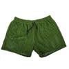 Men's Briefs See through Mesh Loose Lounge Boxer Shorts Mesh Hollow Pants