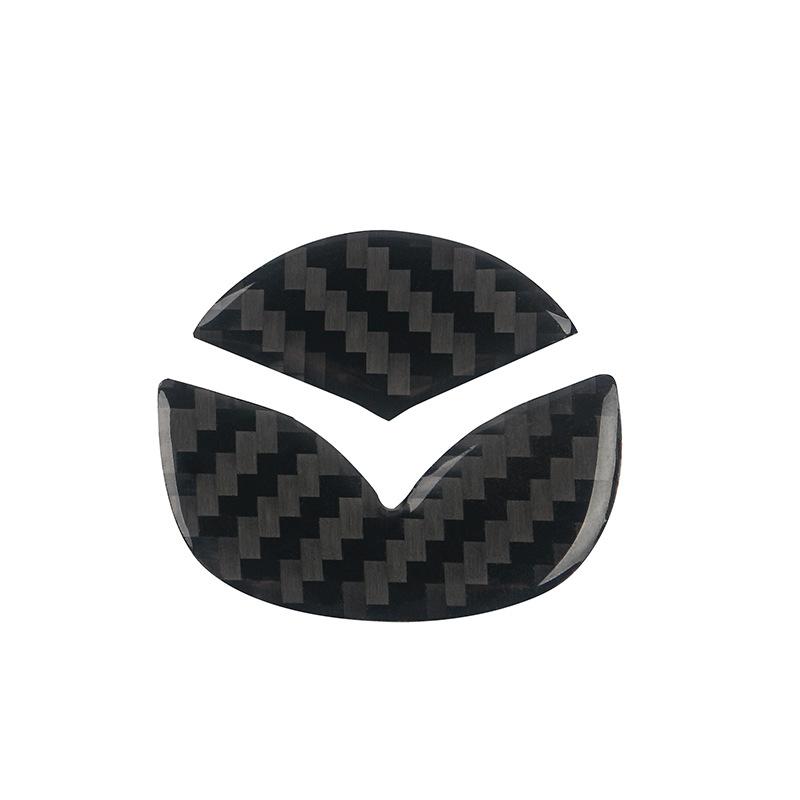 2025 Hot Car Steering Wheel Stickers Carbon Fiber Decals Auto Accessories For Mazda 2 3 6 5 Atenza CX3 CX5 MX5 CX7 Axela CX30 CX