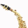 Brass Golden Carve Pattern Bb Bend Althorn Soprano Saxophone Sax Pearl White Shell Buttons Wind Instrument with Case