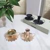 Wear-resistant Candlestick Wrought Iron Candle Holder, Vintage Metal with Frosted Matte Black Rust-Proof Durable Stand Finish, Handheld Design Holder