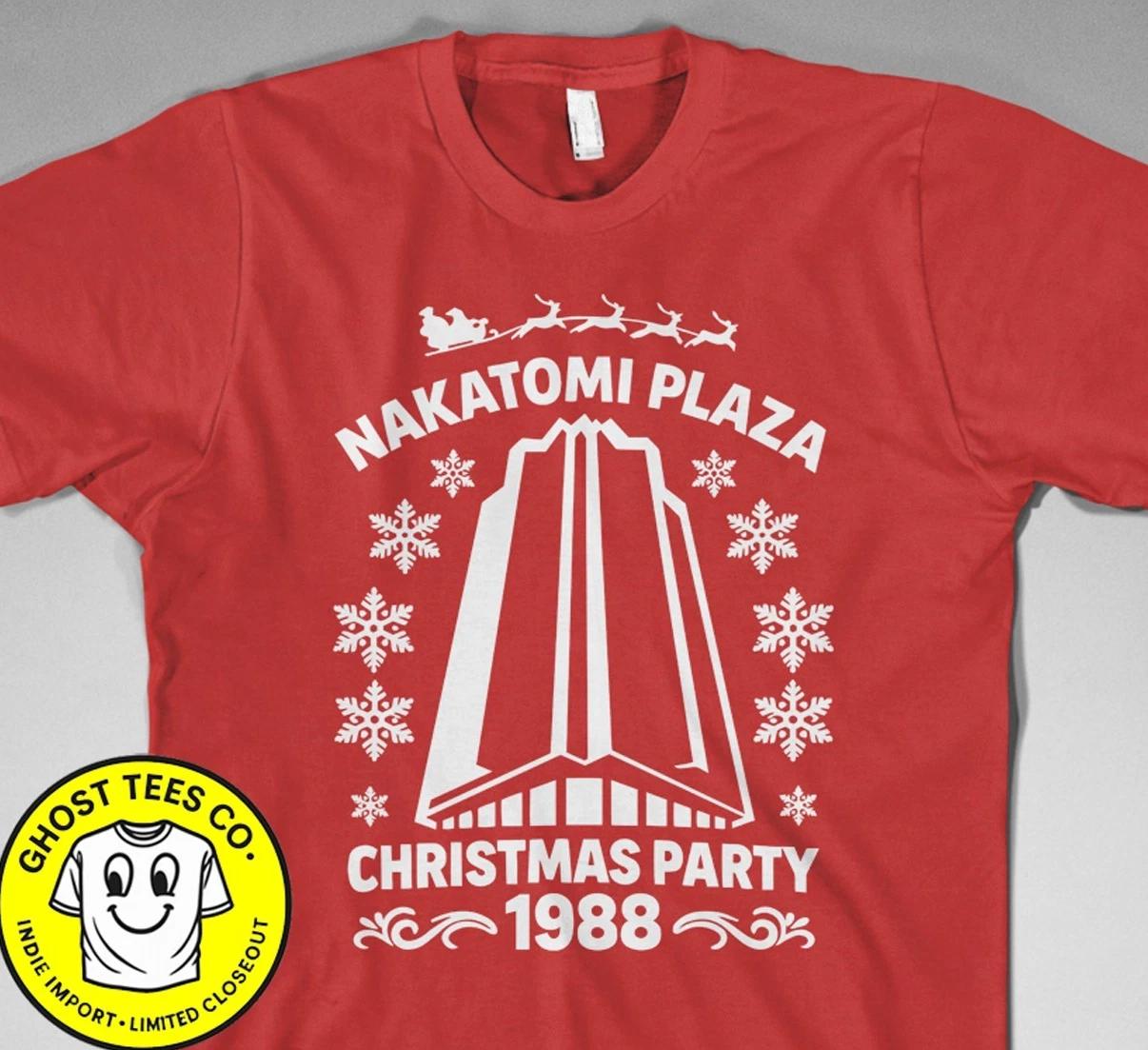 Die Hard Nakatomi T-Shirt Plaza Christmas party 1988 bruce willis hans holiday XXL