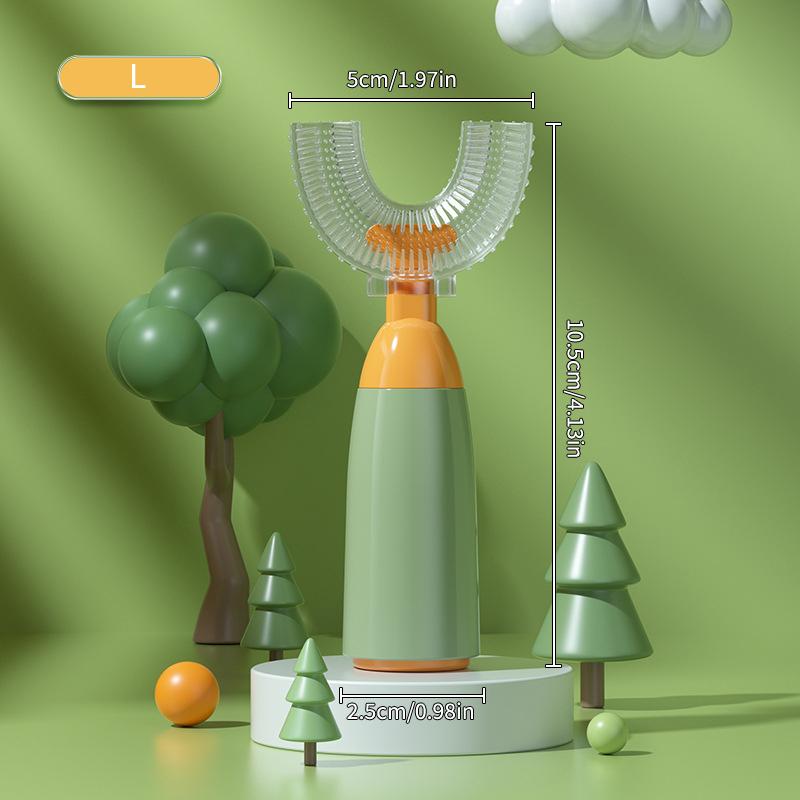 Kids Toothbrush U-Shape 360 Degree Infant Teether Baby Toothbrush Children Silicone Brush For Toddlers Oral Tooth Care Cleaning
