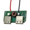 USB Supply Board with 21V Battery Input and Double USB-A Outputs, Small Circuit Design for Phones and Other Small Electronic Device Charging