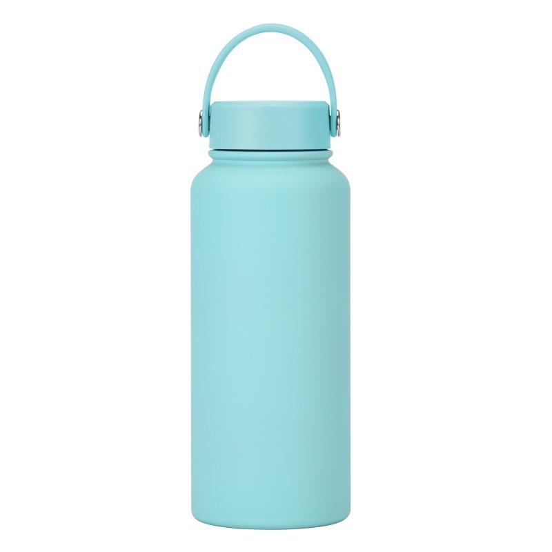 1L Stainless Steel Vacuum Insulated Water Bottle With Wide Mouth Portable Outdoor Sports Travel