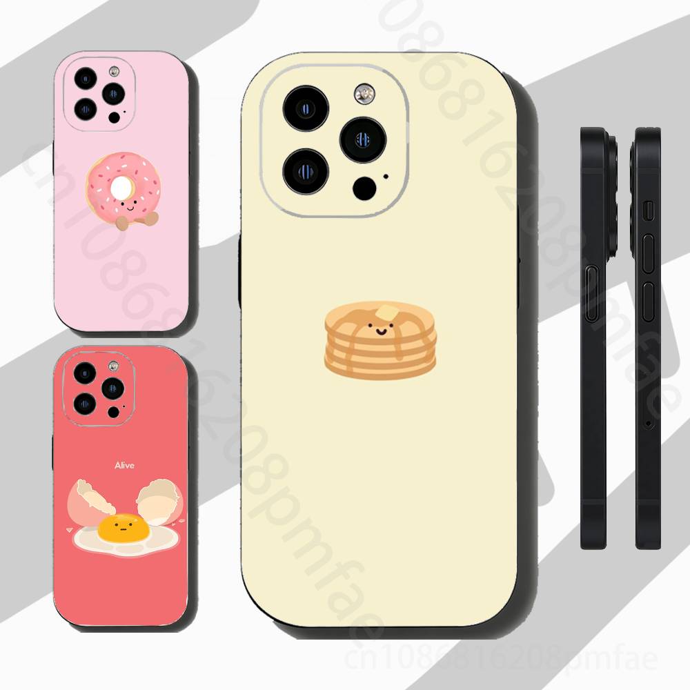 Kawaii Food Character Series iPhone Case For 17,16,15,14,13,12,11 Pro,Max,Plus,X,XS,XR,SE,Mini Back Protector Cover