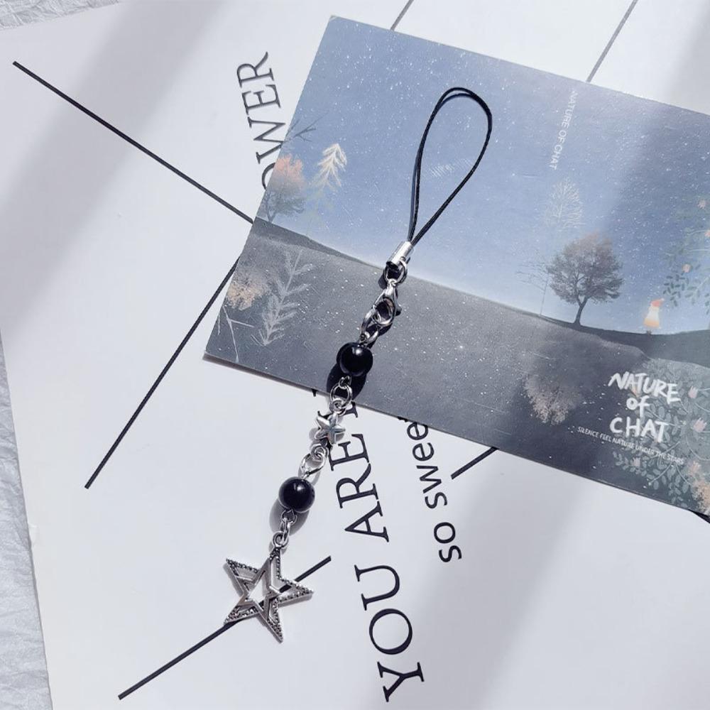 Key Cord Y2K Star Phone Chain Phone Charm Beaded Phone Lanyard Y2K Phone Charms  Bag Decoration