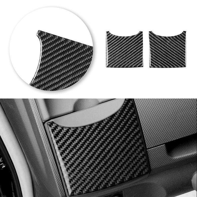 For Toyota Yaris 2006 2007 2008 2009 2010 2011 Car Accessories Soft Carbon Fiber Dashboard Panel Side Cup Holder Frame Trim